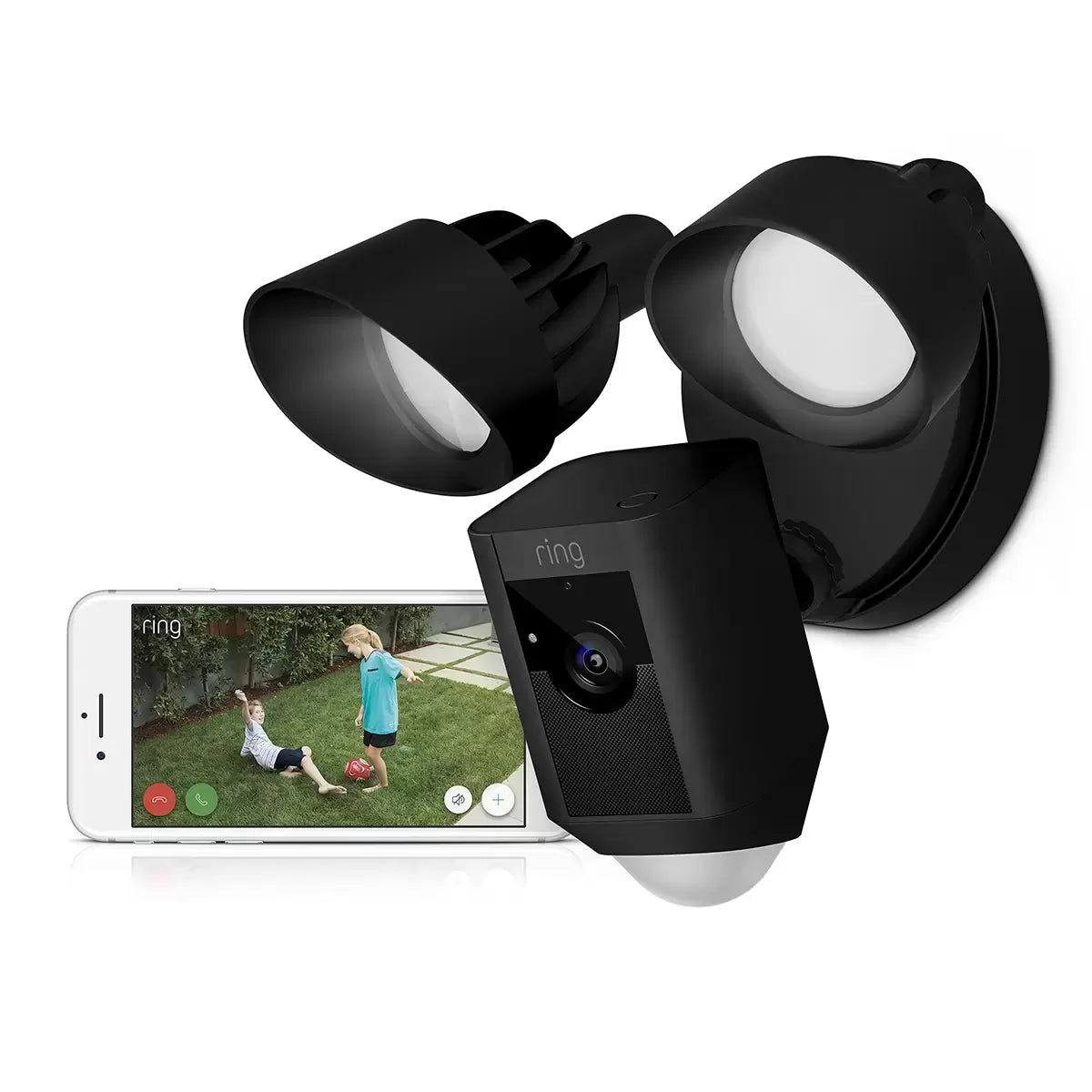 Ring Hardwired Floodlight Cam Plus in Black