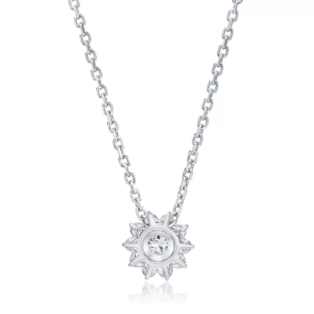 0.50ctw Round Brilliant Cut Diamond Pendant, 14ct White Gold