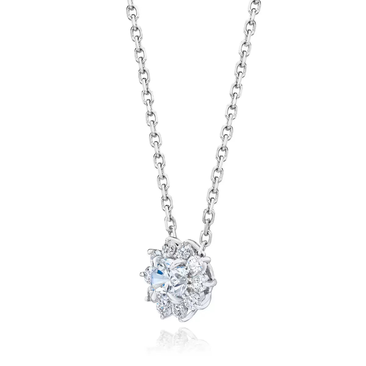 0.50ctw Round Brilliant Cut Diamond Pendant, 14ct White Gold