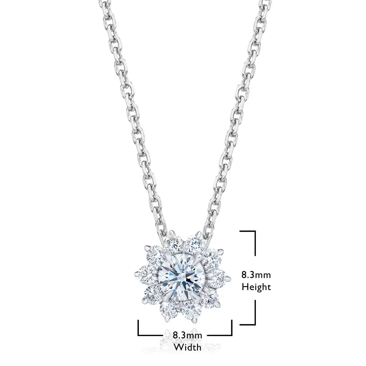 0.50ctw Round Brilliant Cut Diamond Pendant, 14ct White Gold