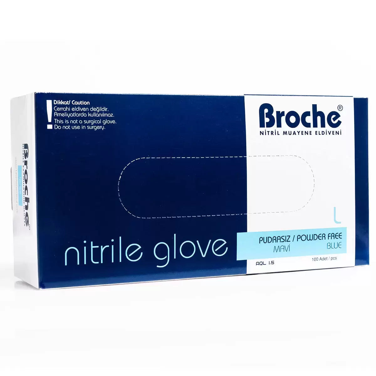 Broche Nitrile Gloves Large (Case), 10 x 100 Pack