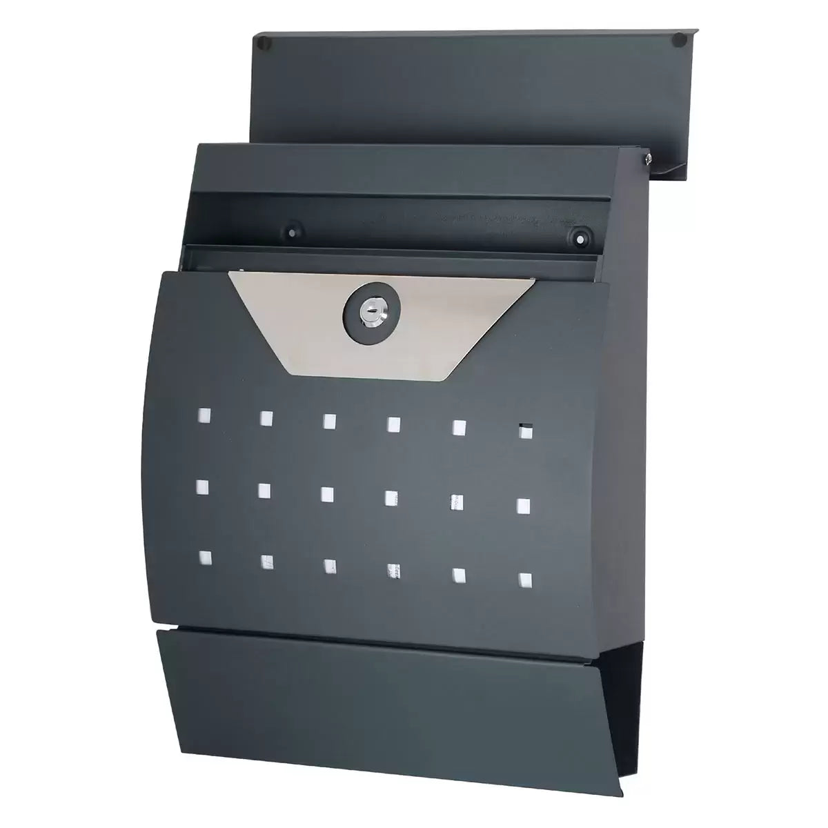 Phoenix Estilo Front Loading Letter Box MB0122KA in Graphite Grey with Key Lock