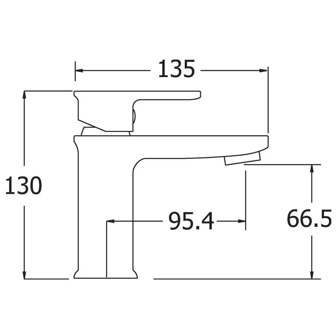 Deva Zonos Mini Mono Basin Mixer Tap, Model ZON313