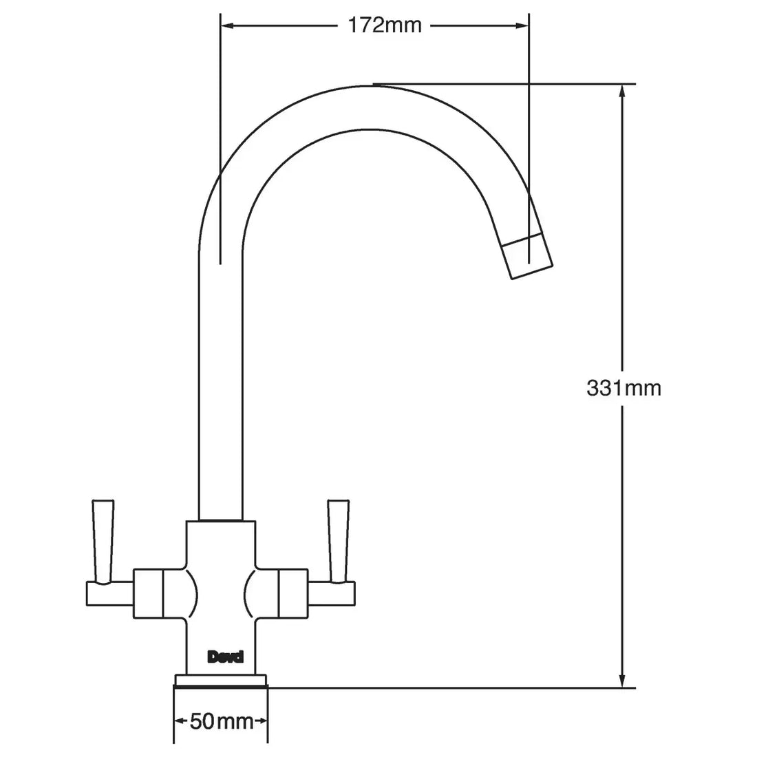 Deva Nelson Mono Kitchen Sink Mixer Tap, Model NTN104