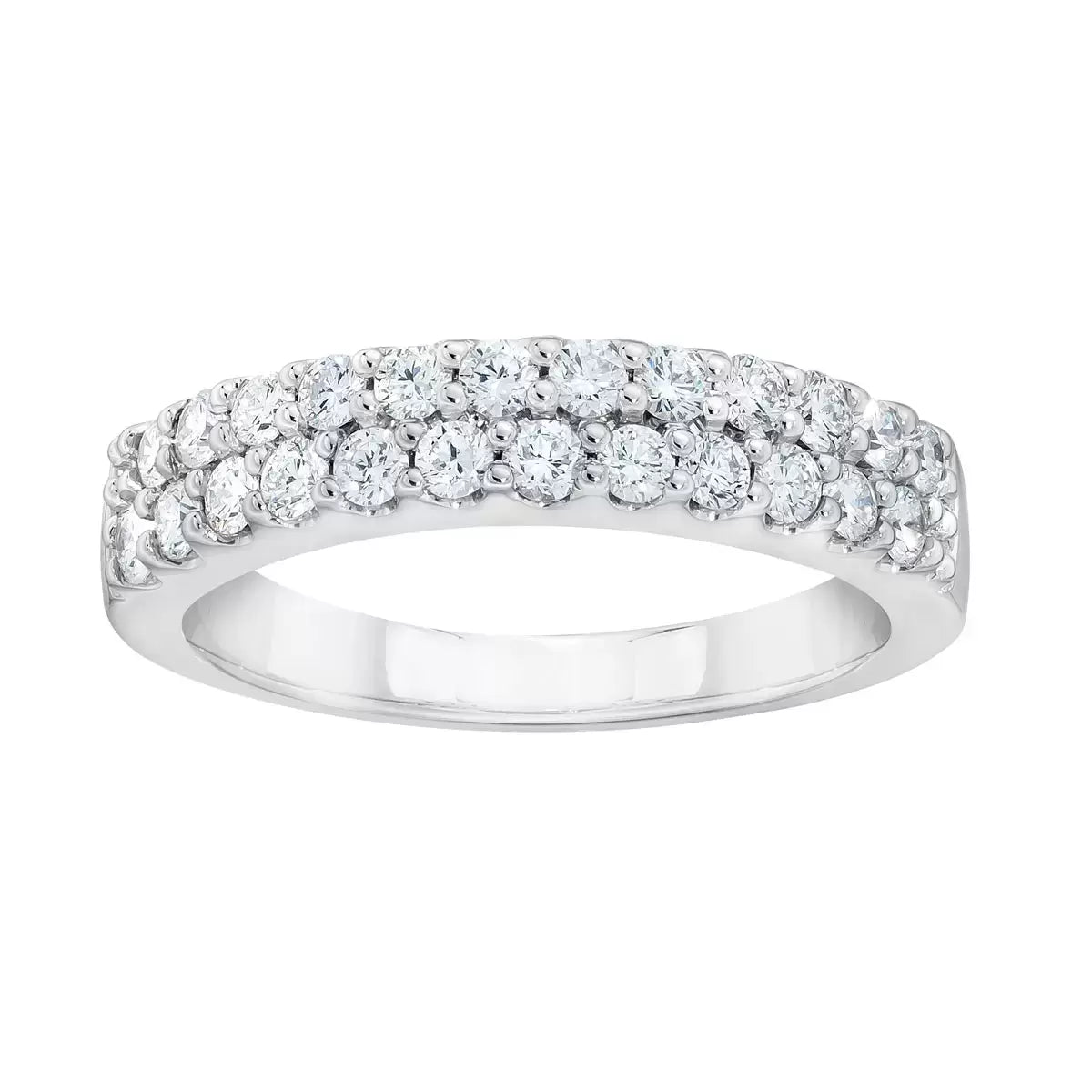 0.70ctw Round Brilliant Cut Diamond Ring, 14ct White Gold
