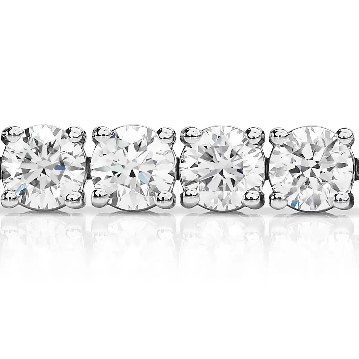 10.00ctw Round Brilliant Cut Diamond Tennis Bracelet, 18ct White Gold
