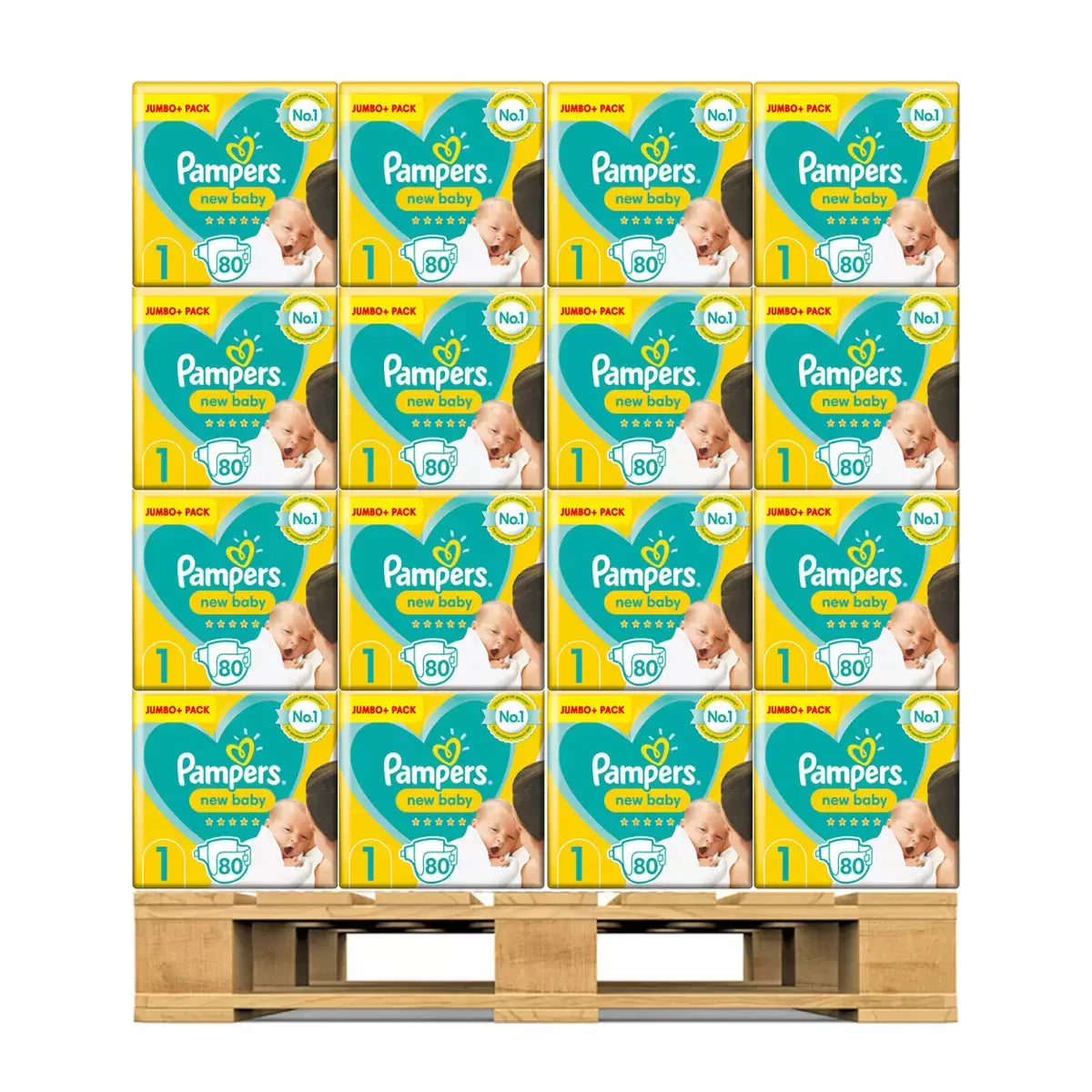 Pampers New Baby Nappies Size 1, 135 x 80 Jumbo+ Pack