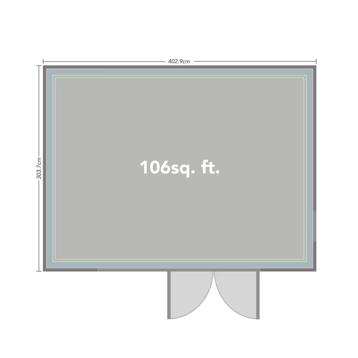 Installed Forest Garden Xtend Insulated Garden Room 13ft 3" x 10ft (4 x 3m)