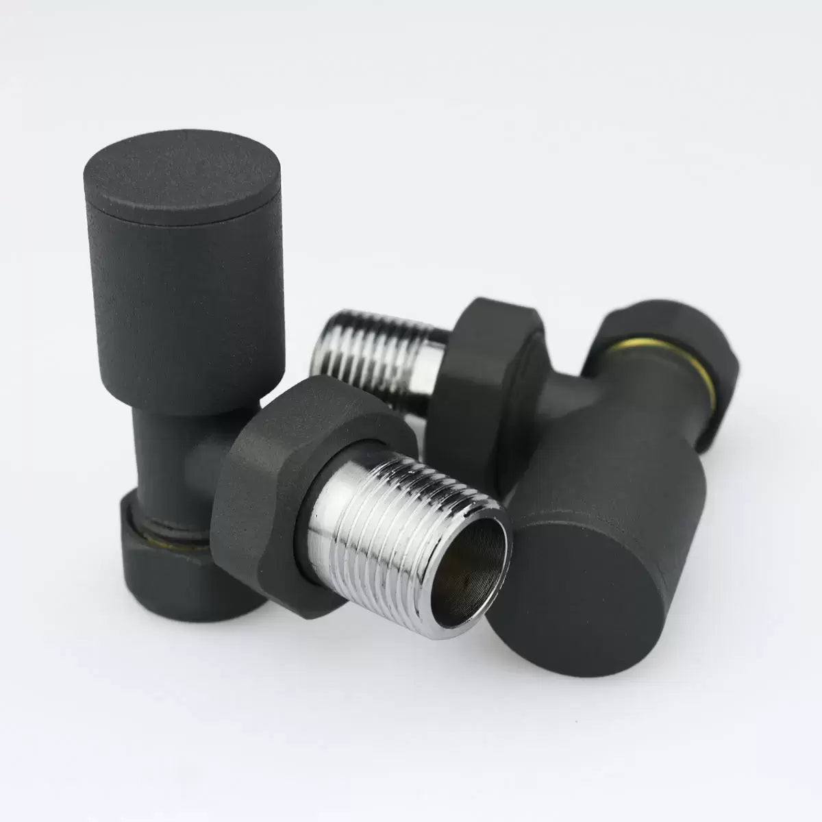 Ultraheat Cylindrical-25 Vertical Manual Valve + L/S (Pair) - Anthracite Grey