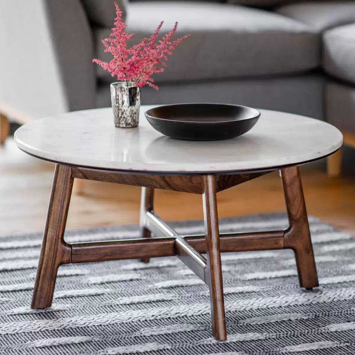 Gallery Barcelona White Marble Top Coffee Table