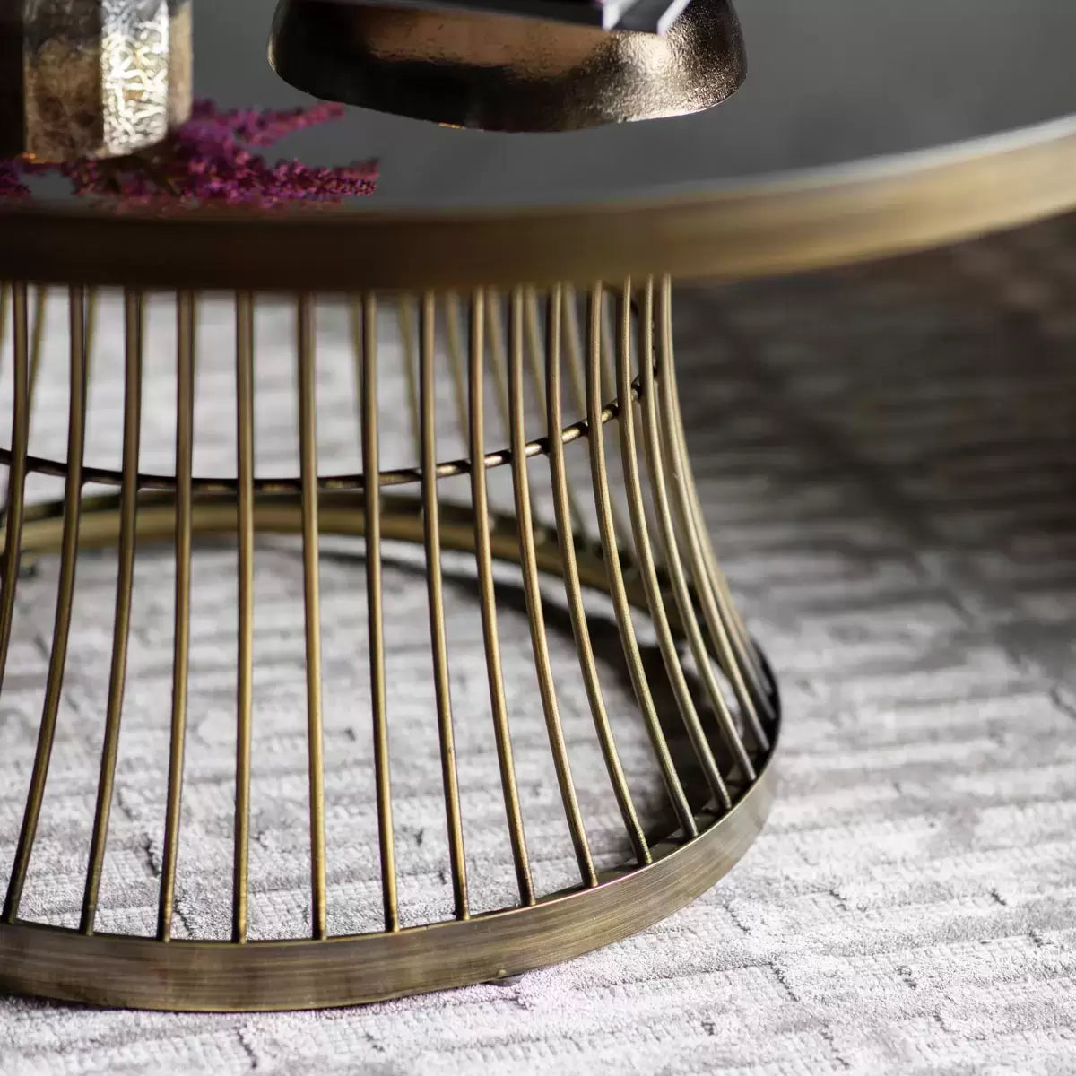 Gallery Pickford Bronze Glass Top Coffee Table