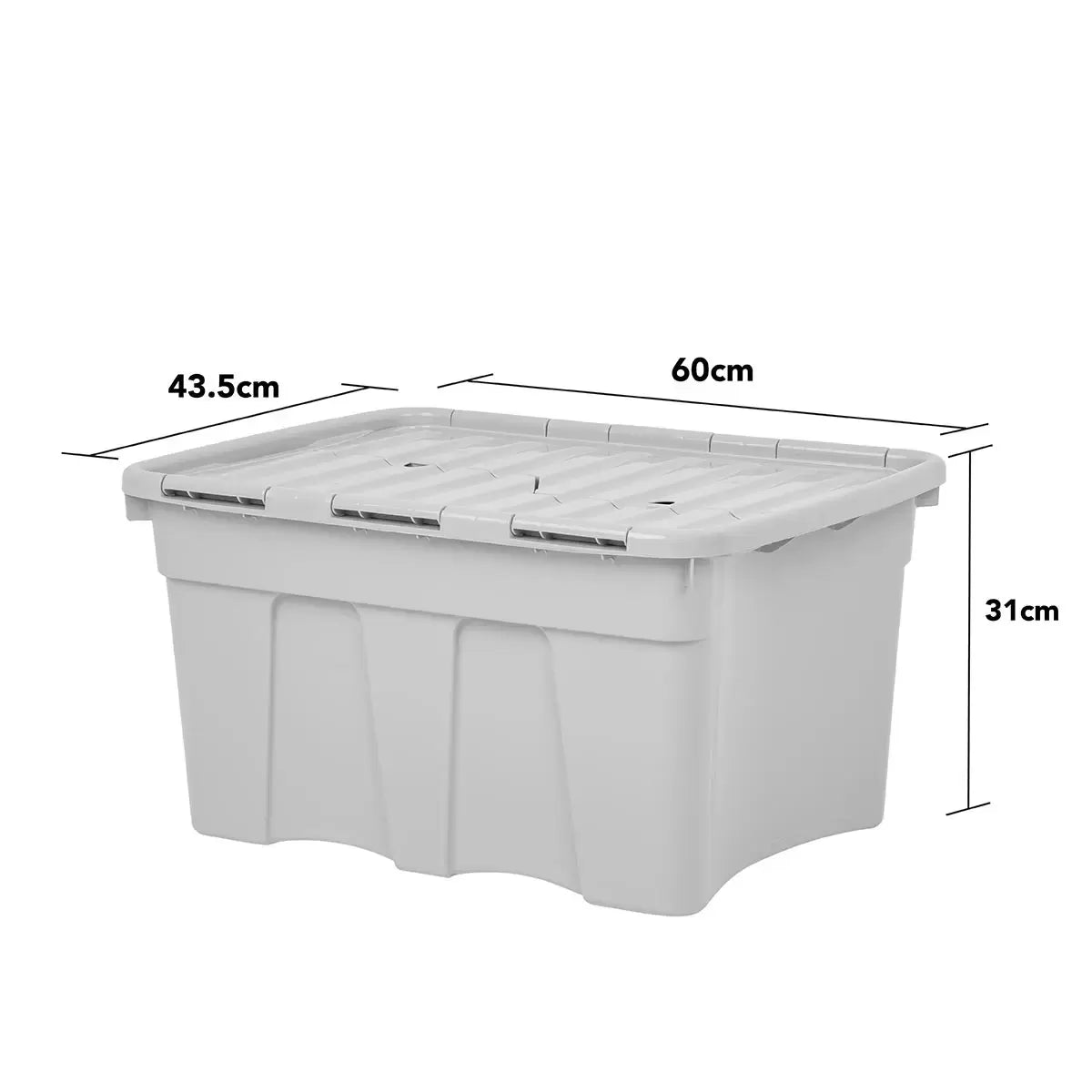Wham 54 Litre Croc Box with Grey Lids