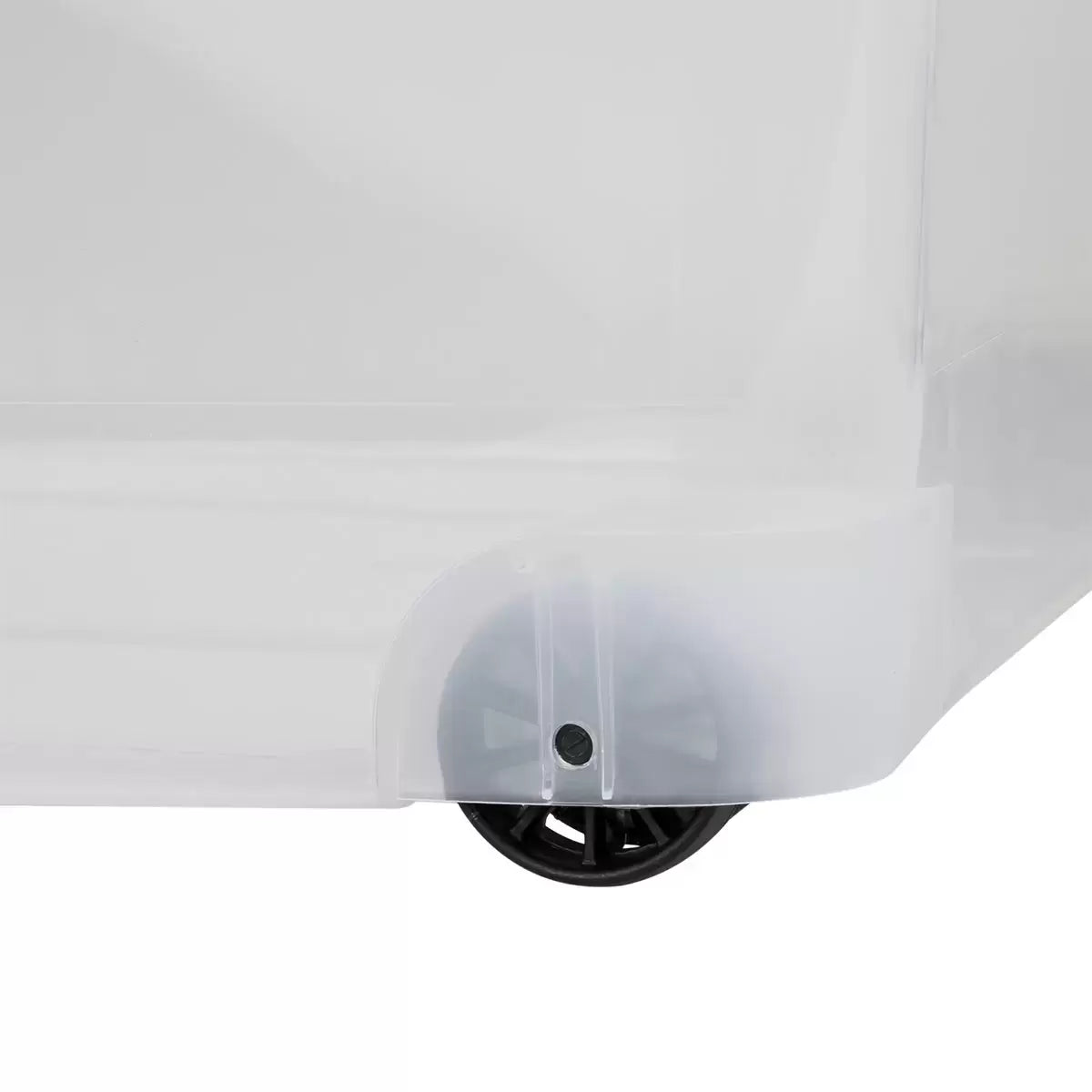 Wham 45 Litre Clear/Cool Grey Box with Wheels & Folding Lid