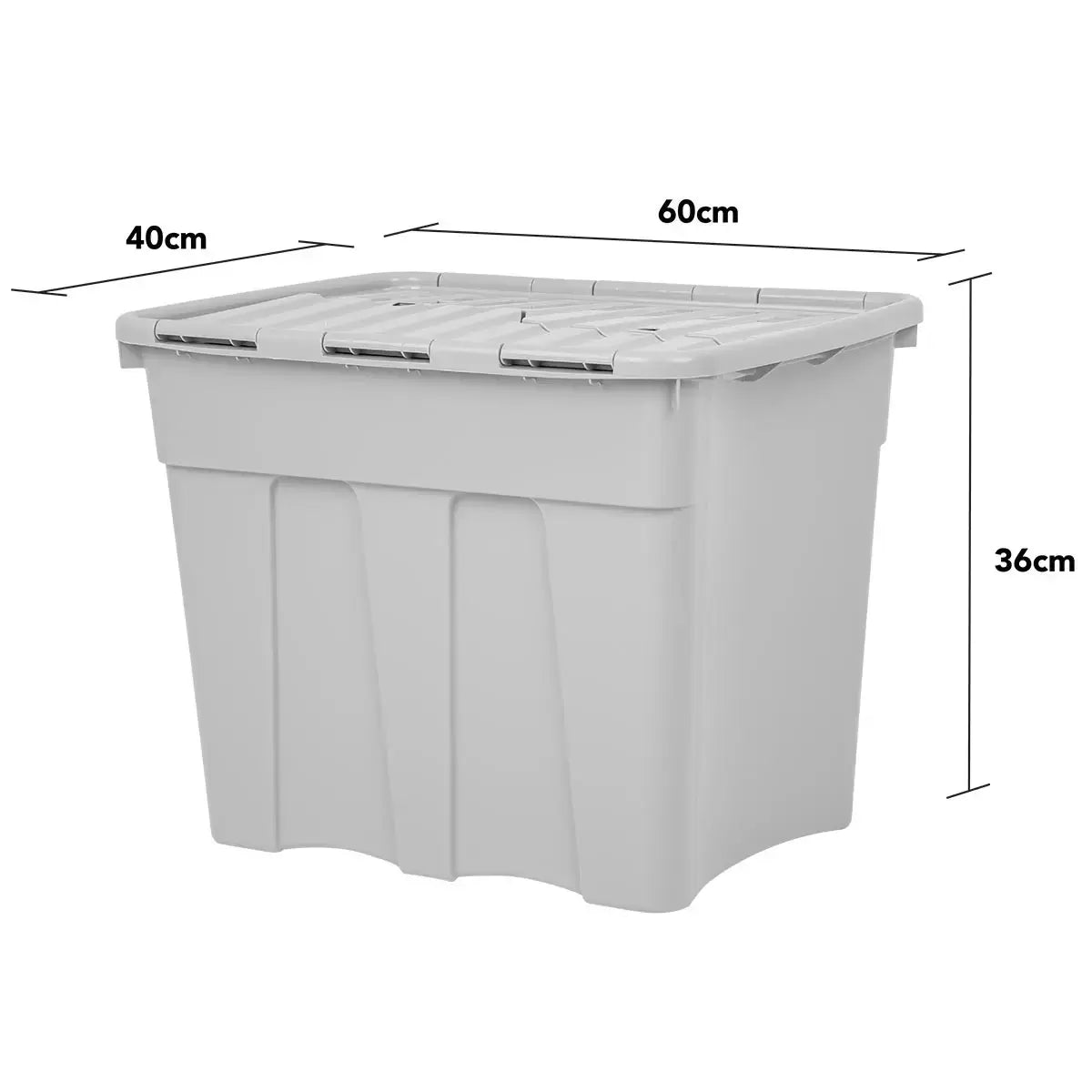 Wham 80 Litre Grey Croc Box & Lid