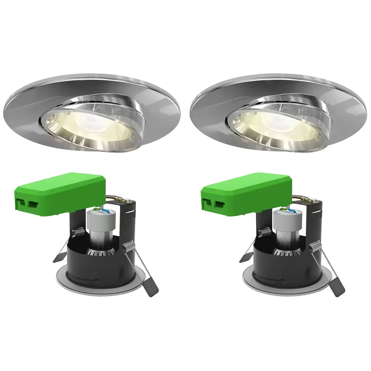 4lite WiZ Connected LED IP20 Fire Rated Adjustable Downlight, Pack of 2