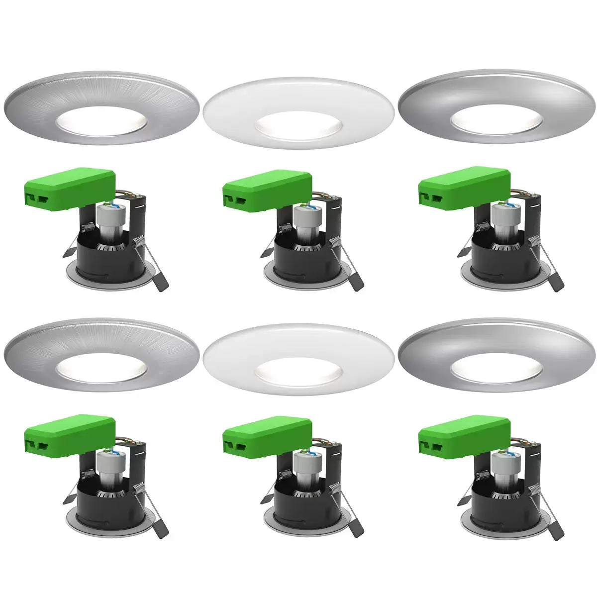 4lite WiZ Connected LED IP20 Fire Rated Downlight, Pack of 2, available in 3