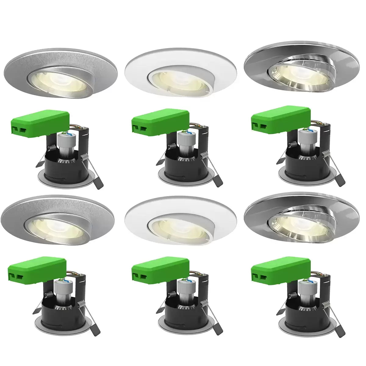 4lite WiZ Connected LED IP20 Fire Rated Adjustable Downlight, Pack of 2