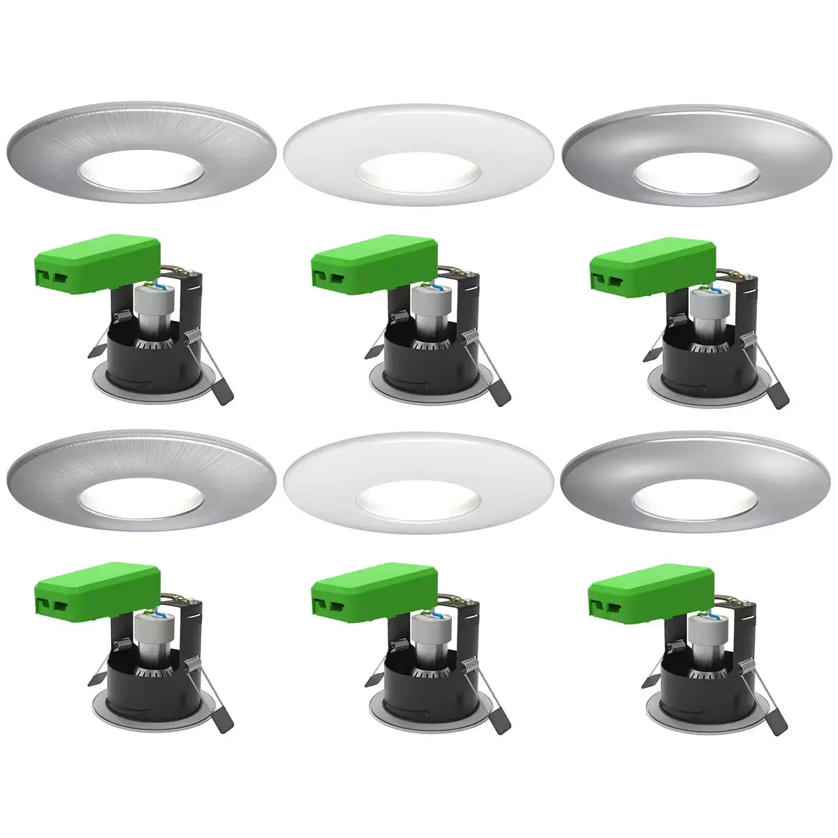 4lite WiZ Connected LED IP65 Fire Rated Downlight, Pack of 2, available in 3