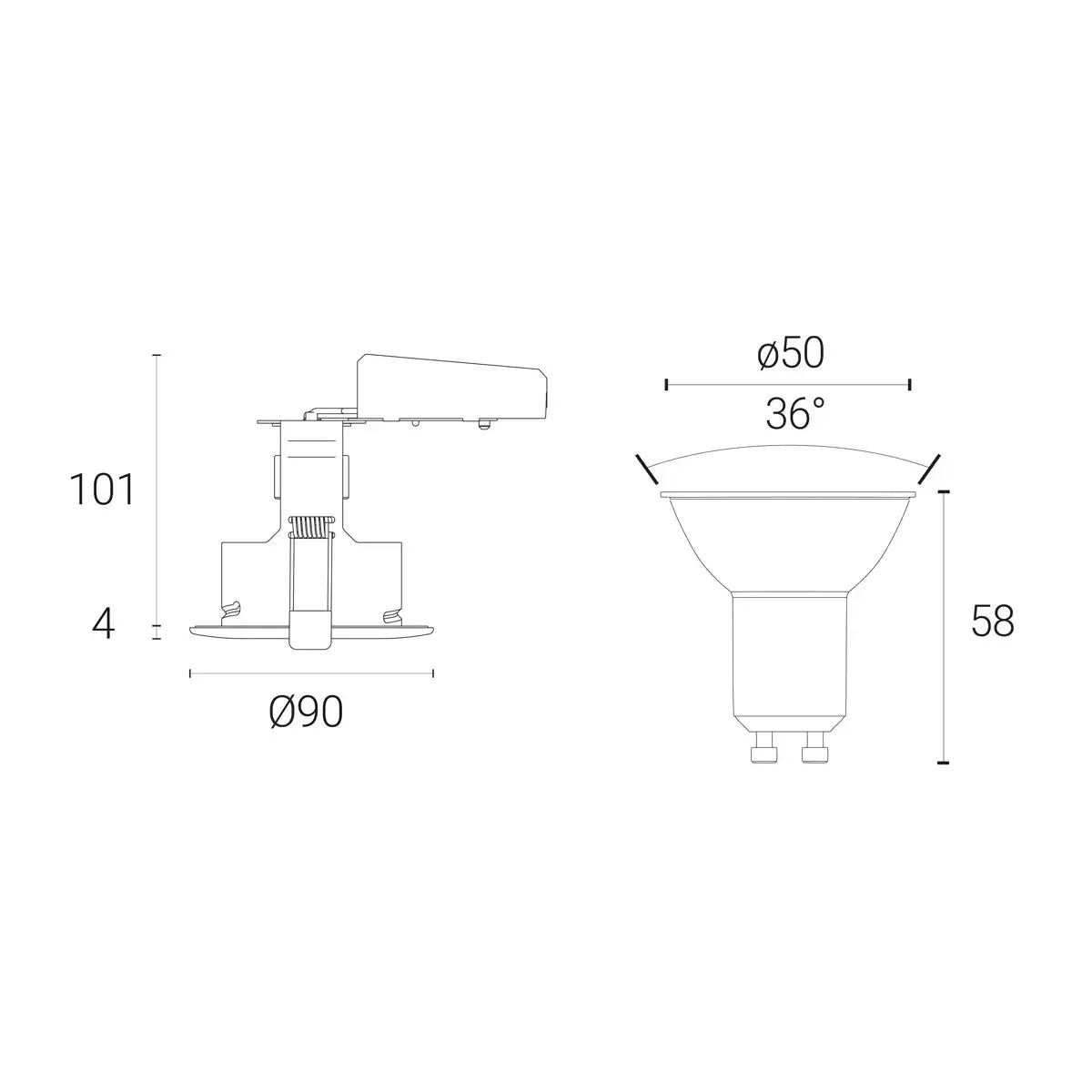 4lite WiZ Connected LED IP65 Fire Rated Downlight, Pack of 2, available in 3