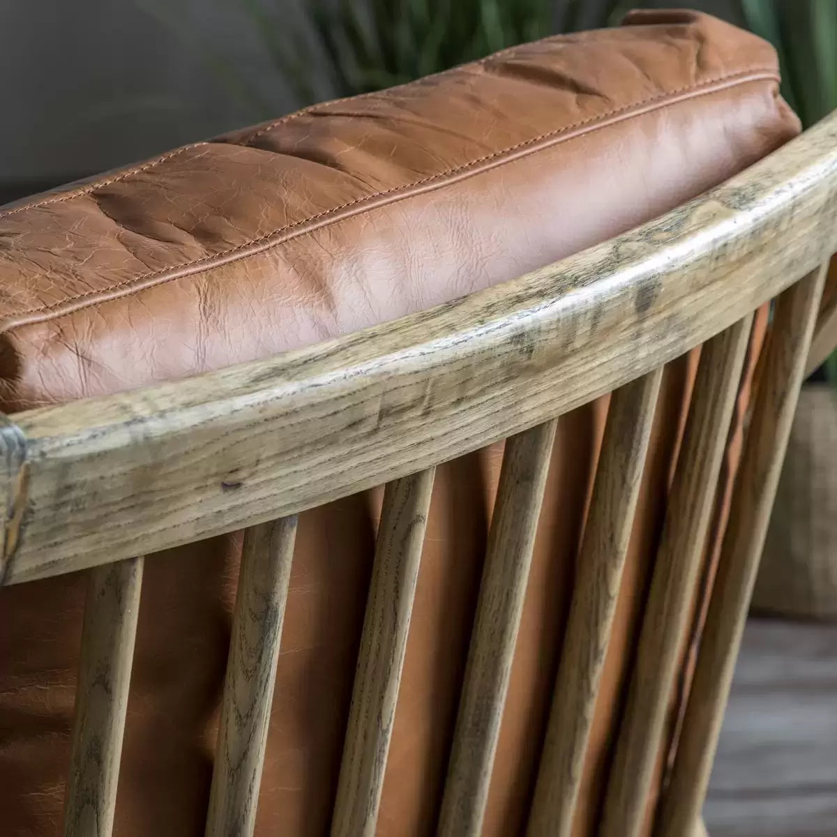 Gallery Reliant Brown Leather Armchair