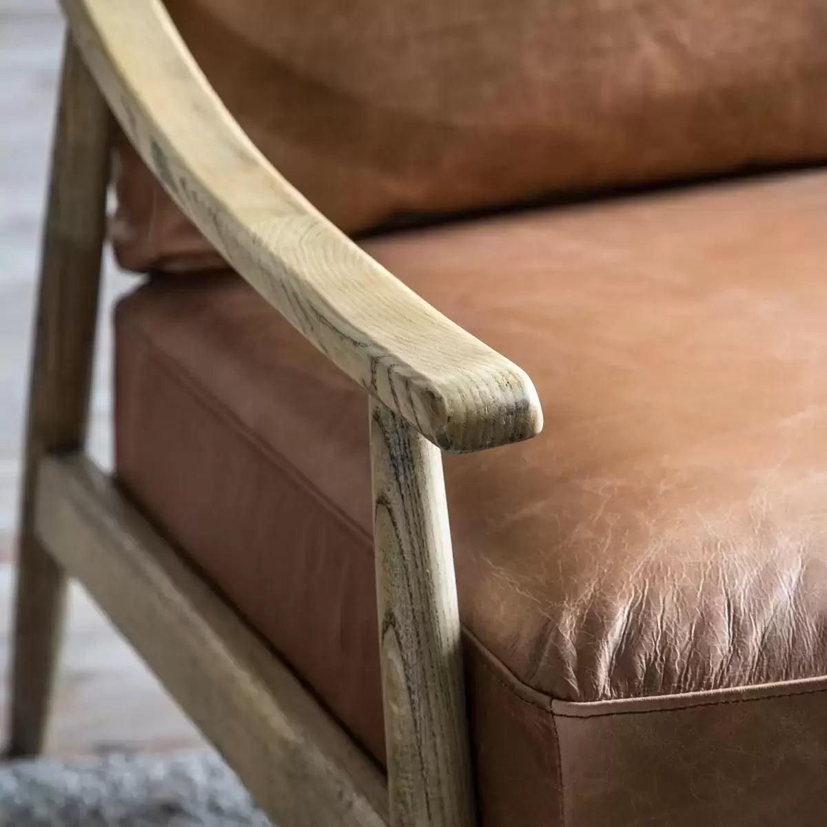 Gallery Reliant Brown Leather Armchair