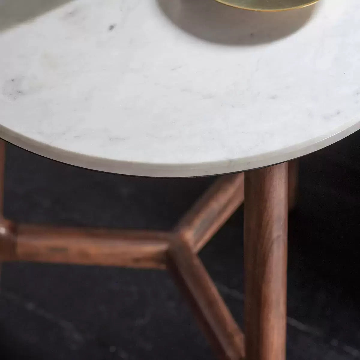 Gallery Barcelona White Marble Top Side Table
