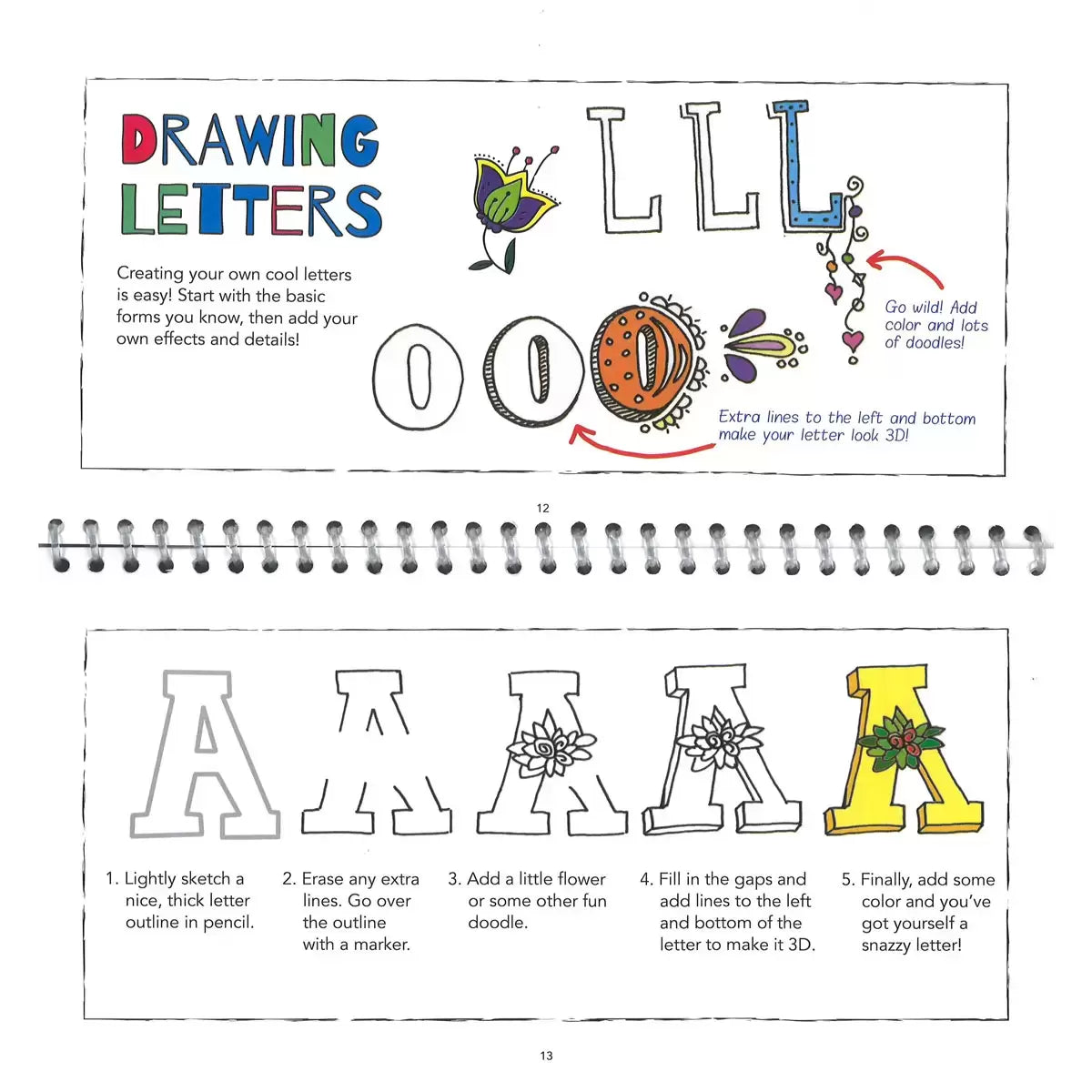 Petit Picasso Art in 3 Options: Spiral Art, Manga, & Creative Lettering