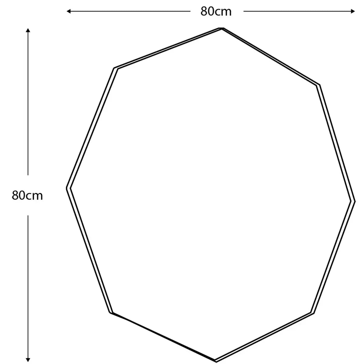 Gallery Bowie Black Octagon Mirror, 80cm