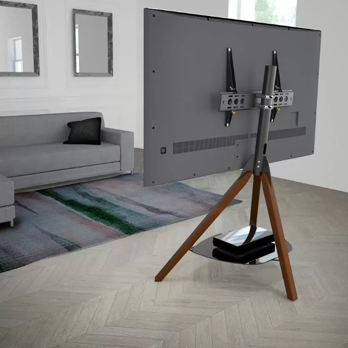 AVF Hoxton TV Stand for TV's up to 70", Dark Wood