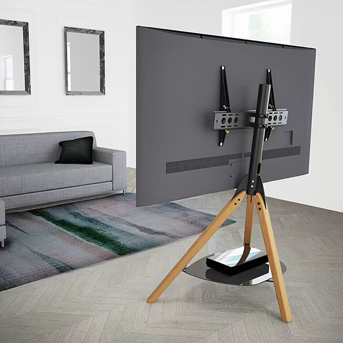 AVF Hoxton TV Stand for TV's up to 70", Light Wood