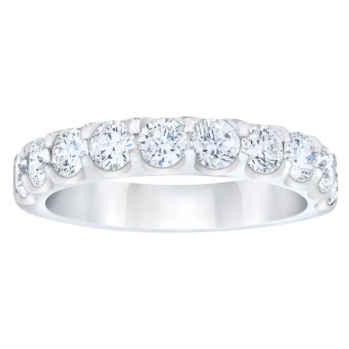 1.50ctw Round Brilliant Cut 10 Stone Diamond Ring, Platinum