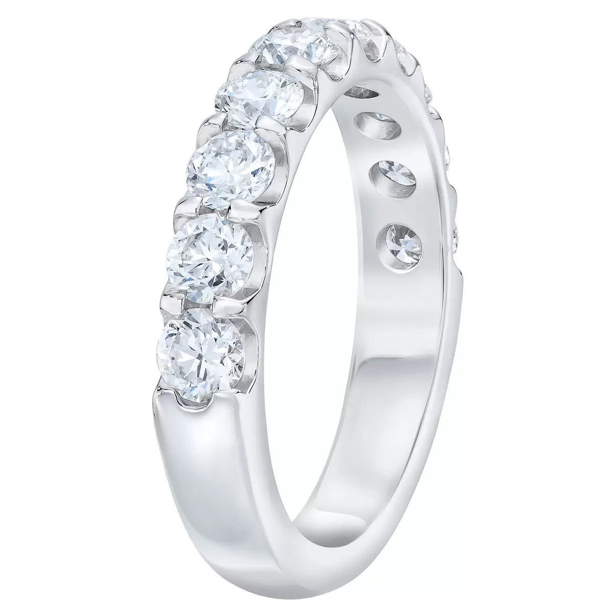 1.50ctw Round Brilliant Cut 10 Stone Diamond Ring, Platinum