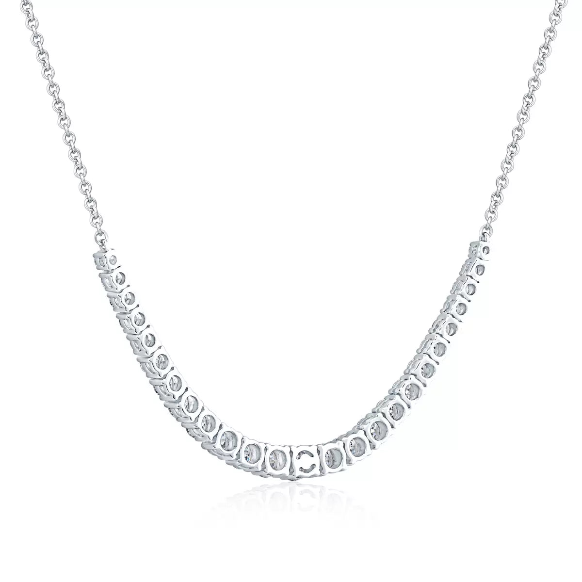 2.50ctw Round Brilliant Cut Diamond Necklace, 14ct White Gold