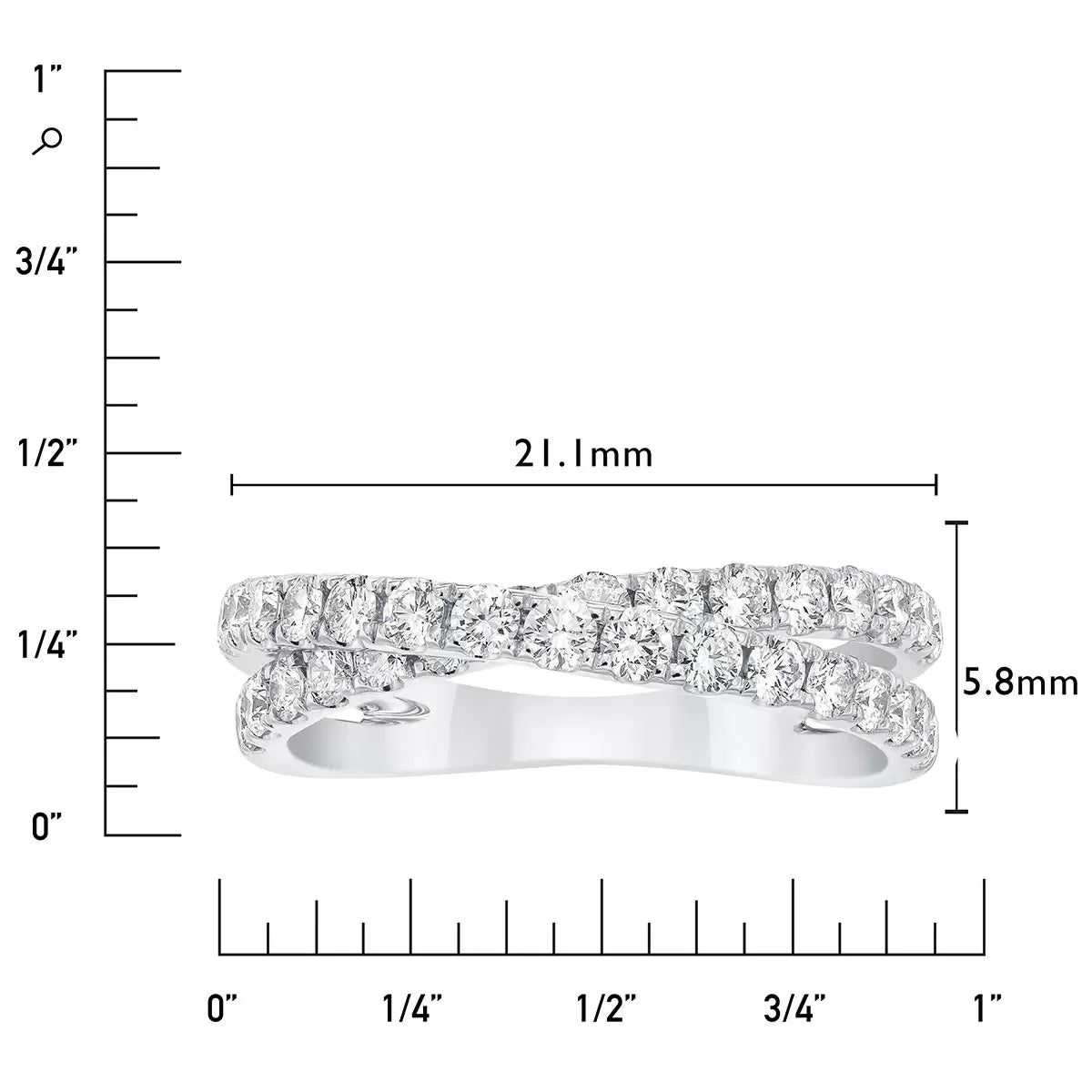 0.90ctw Round Brilliant Cut Diamond Ring, 14ct White Gold