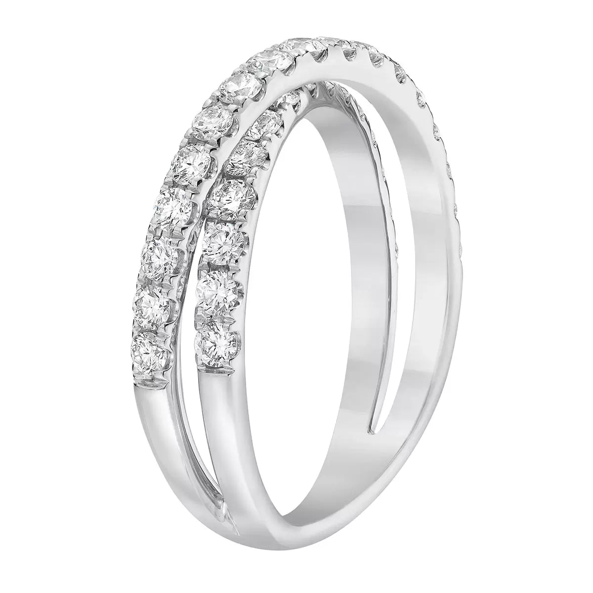0.90ctw Round Brilliant Cut Diamond Ring, 14ct White Gold