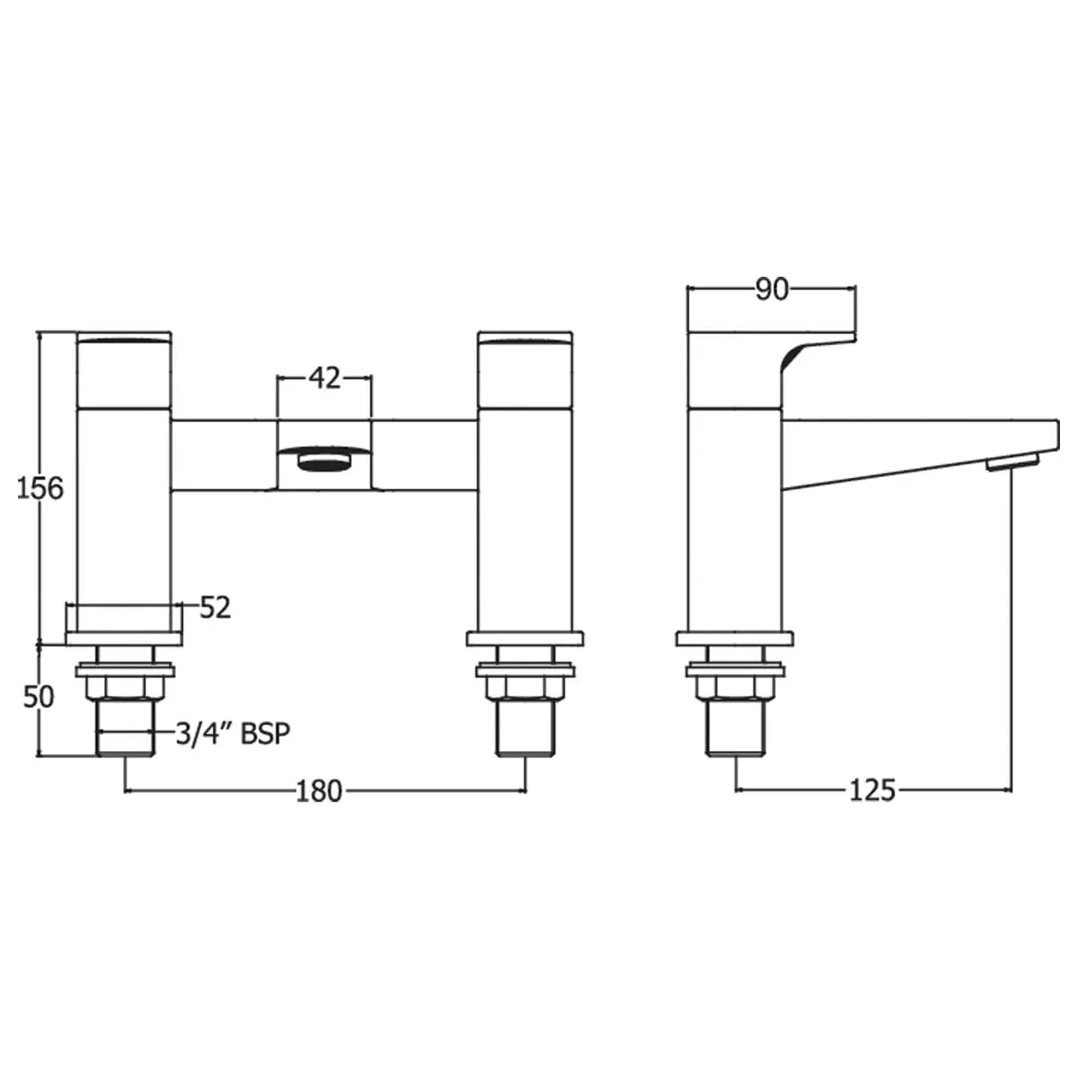 Methven Mono Amio Bath Filler Tap