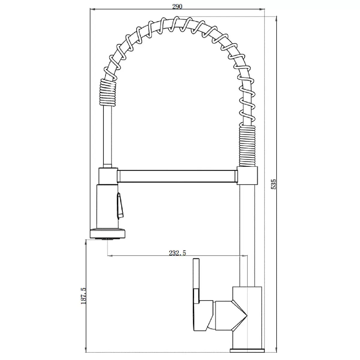Methven Slinky Pull Out Kitchen Rinser Tap - Model Slinky218