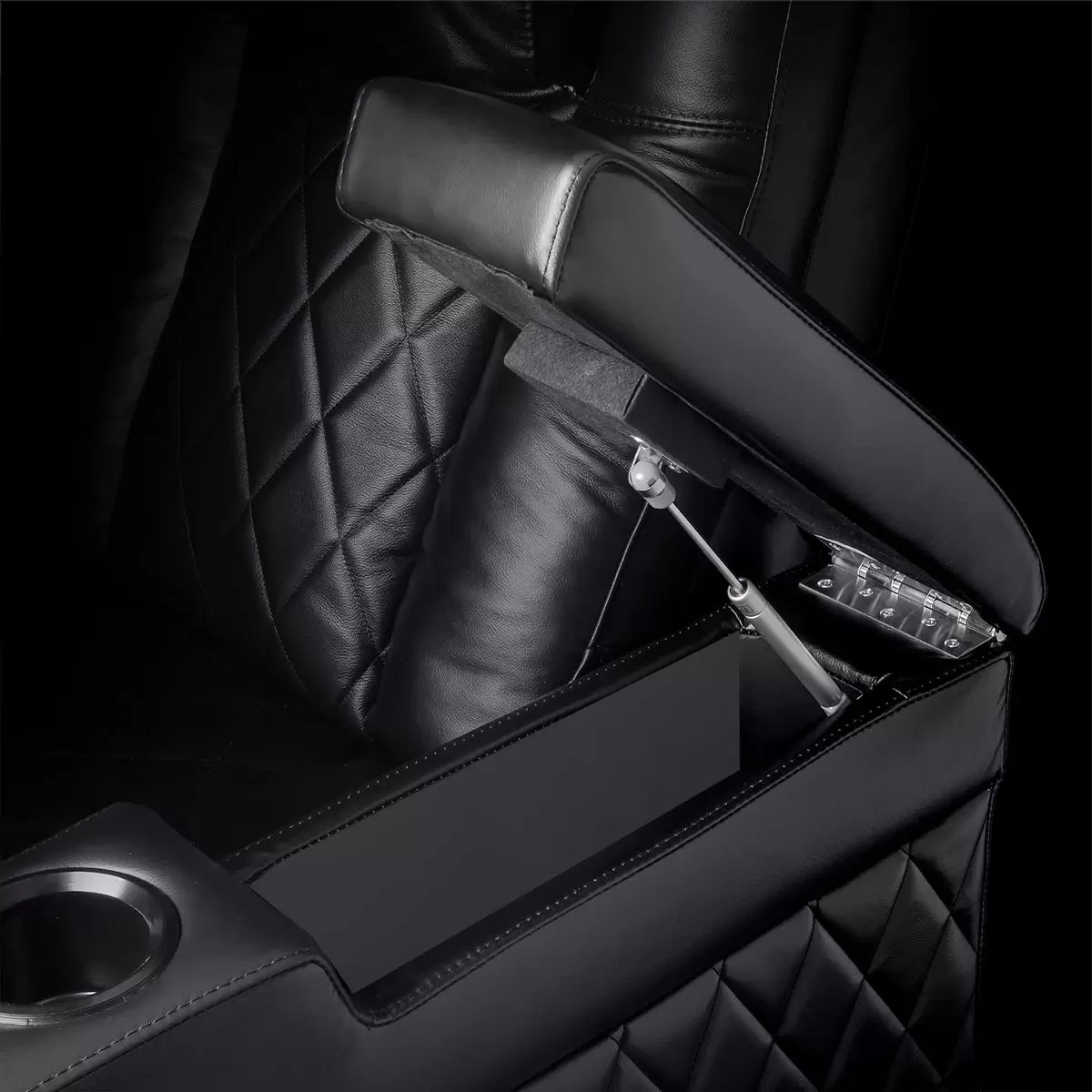 Valencia Tuscany Black Leather Power Reclining Home Theatre Chair