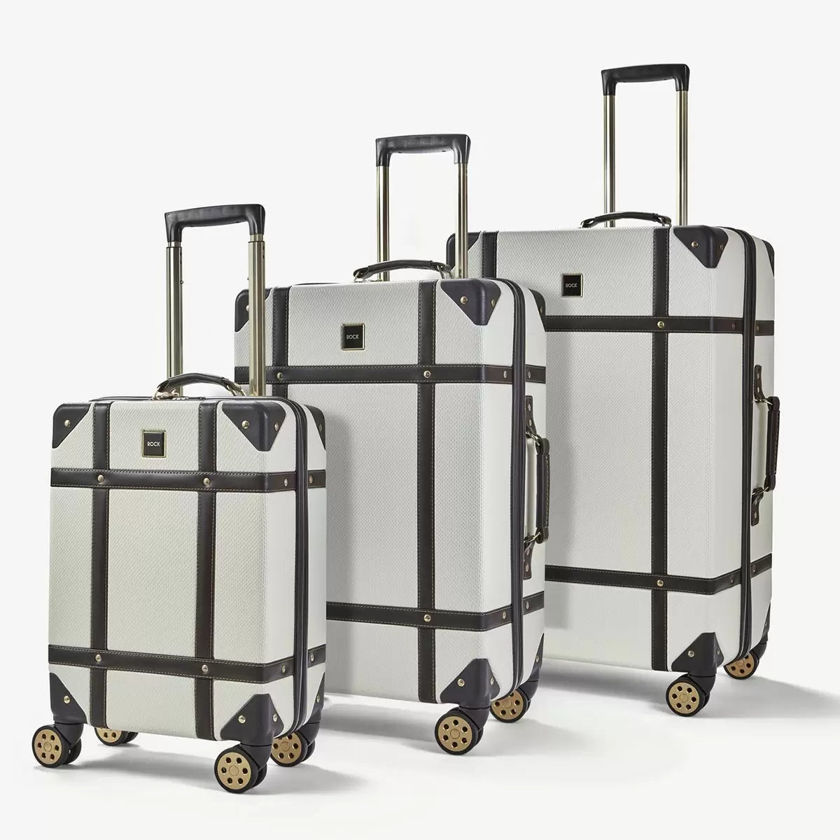 Rock Vintage 3 Piece Hardside Luggage Set