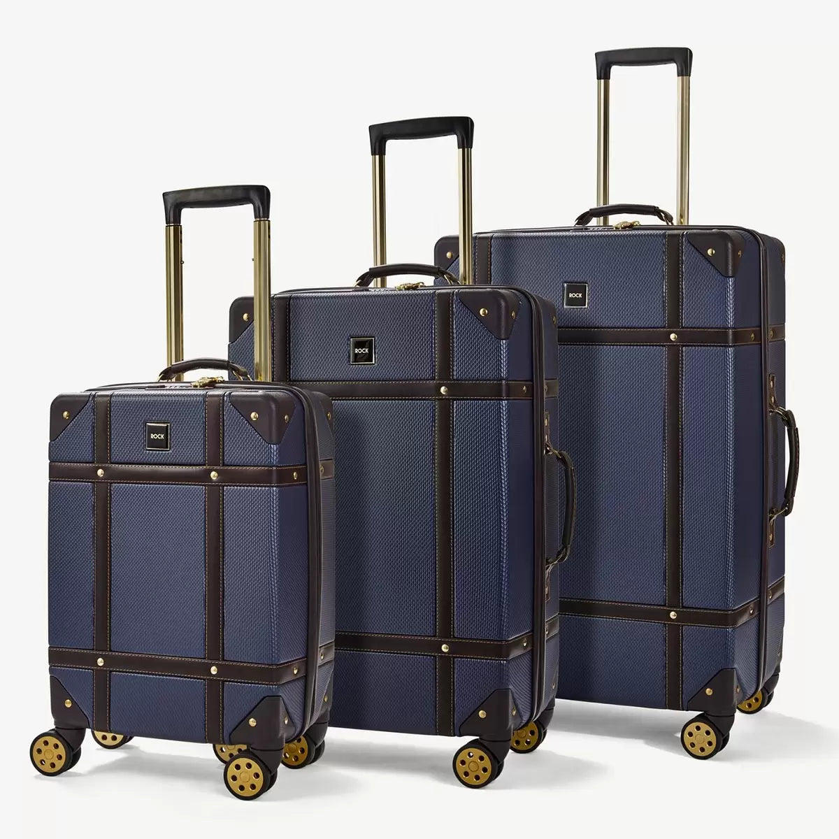 Rock Vintage 3 Piece Hardside Luggage Set