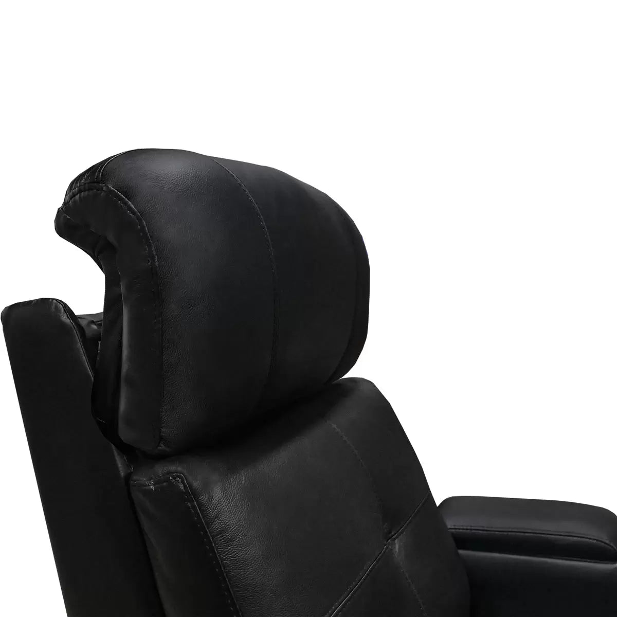 Valencia Verona Row of 3 Black Leather Power Reclining Home Theatre Seating