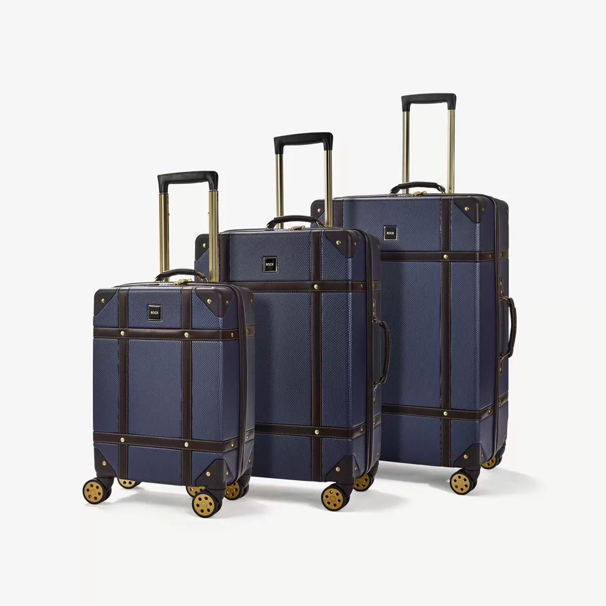 Rock Vintage 3 Piece Hardside Luggage Set
