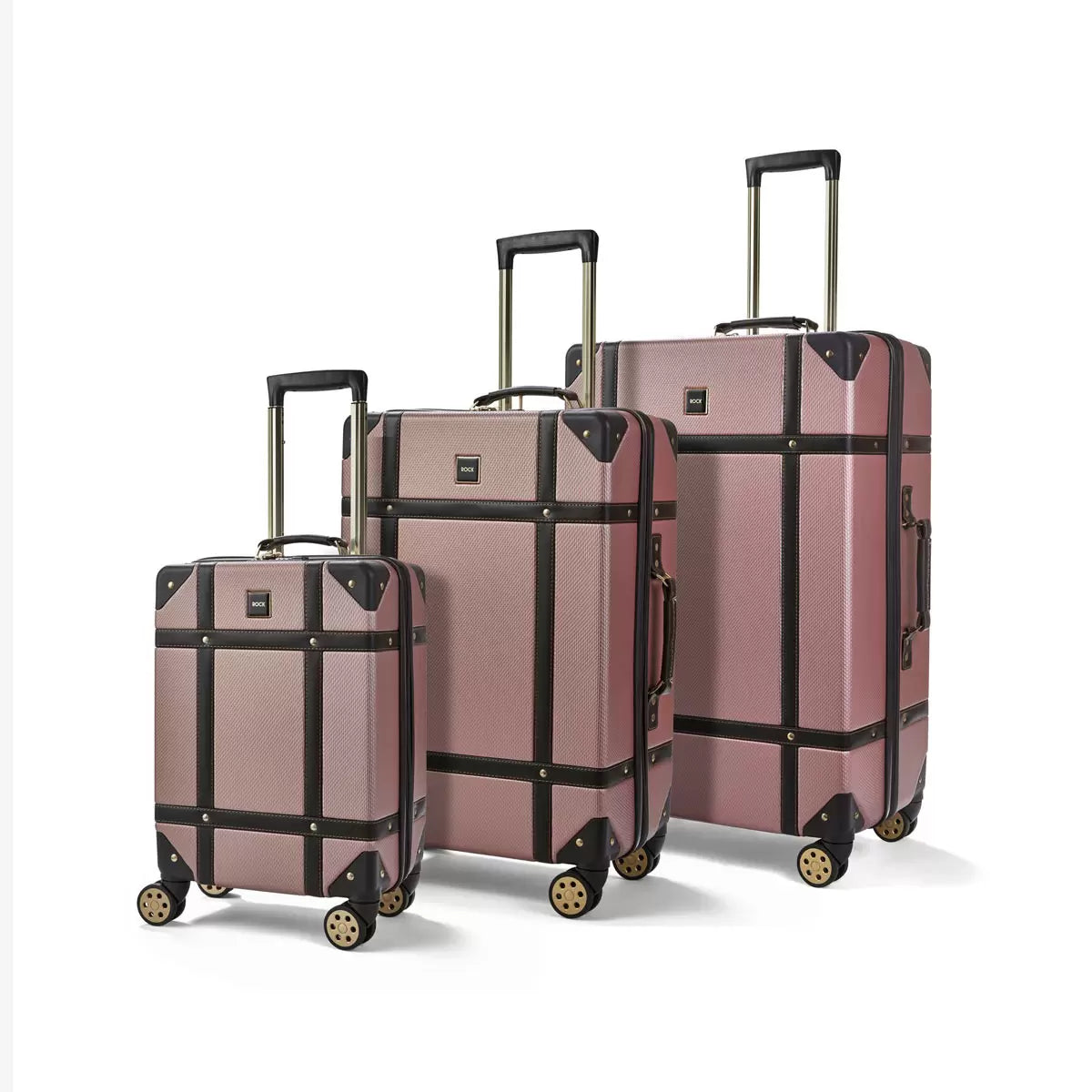 Rock Vintage 3 Piece Hardside Luggage Set