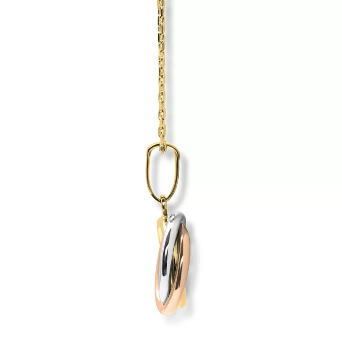 14ct Tri Colour Gold Knot Pendant