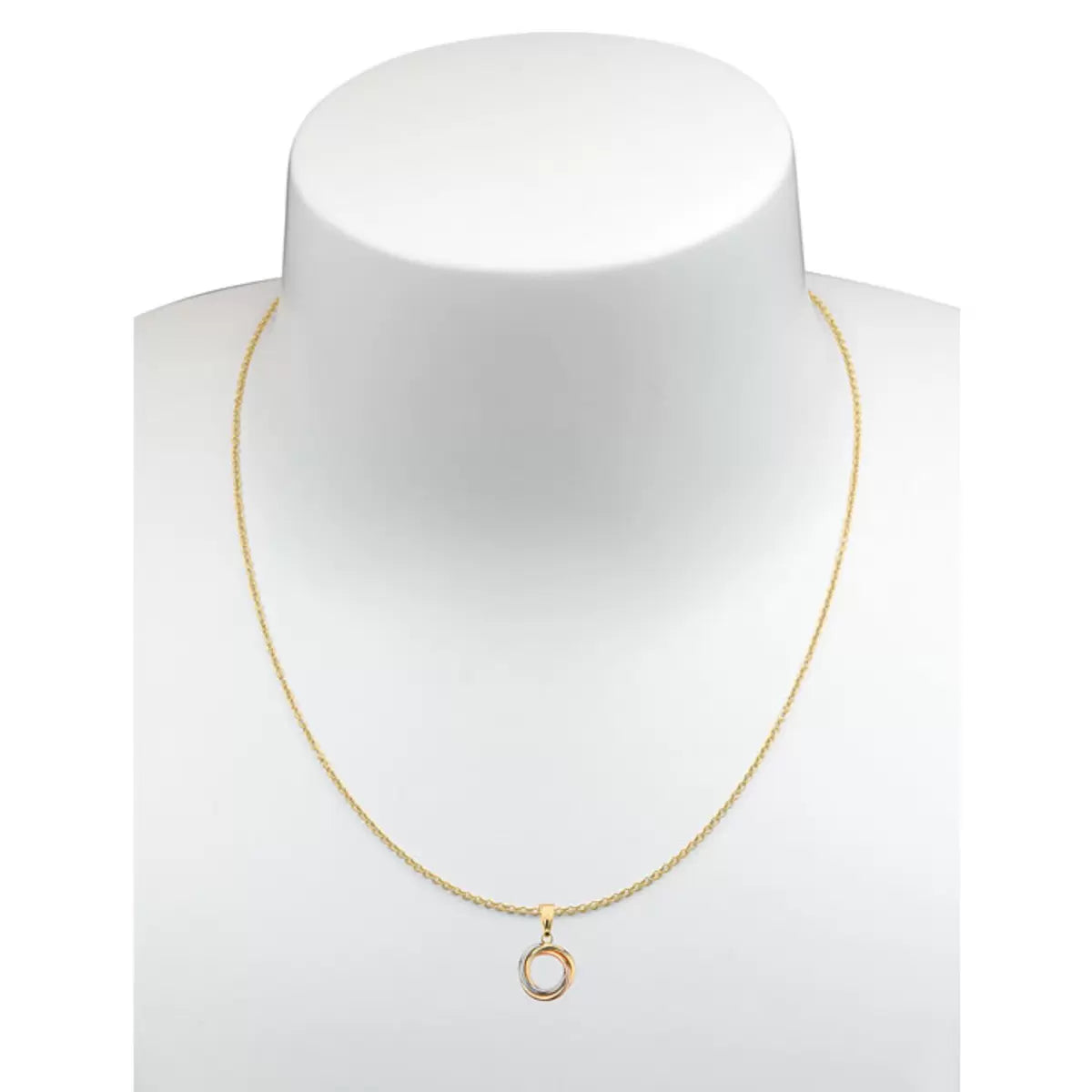 14ct Tri Colour Gold Knot Pendant