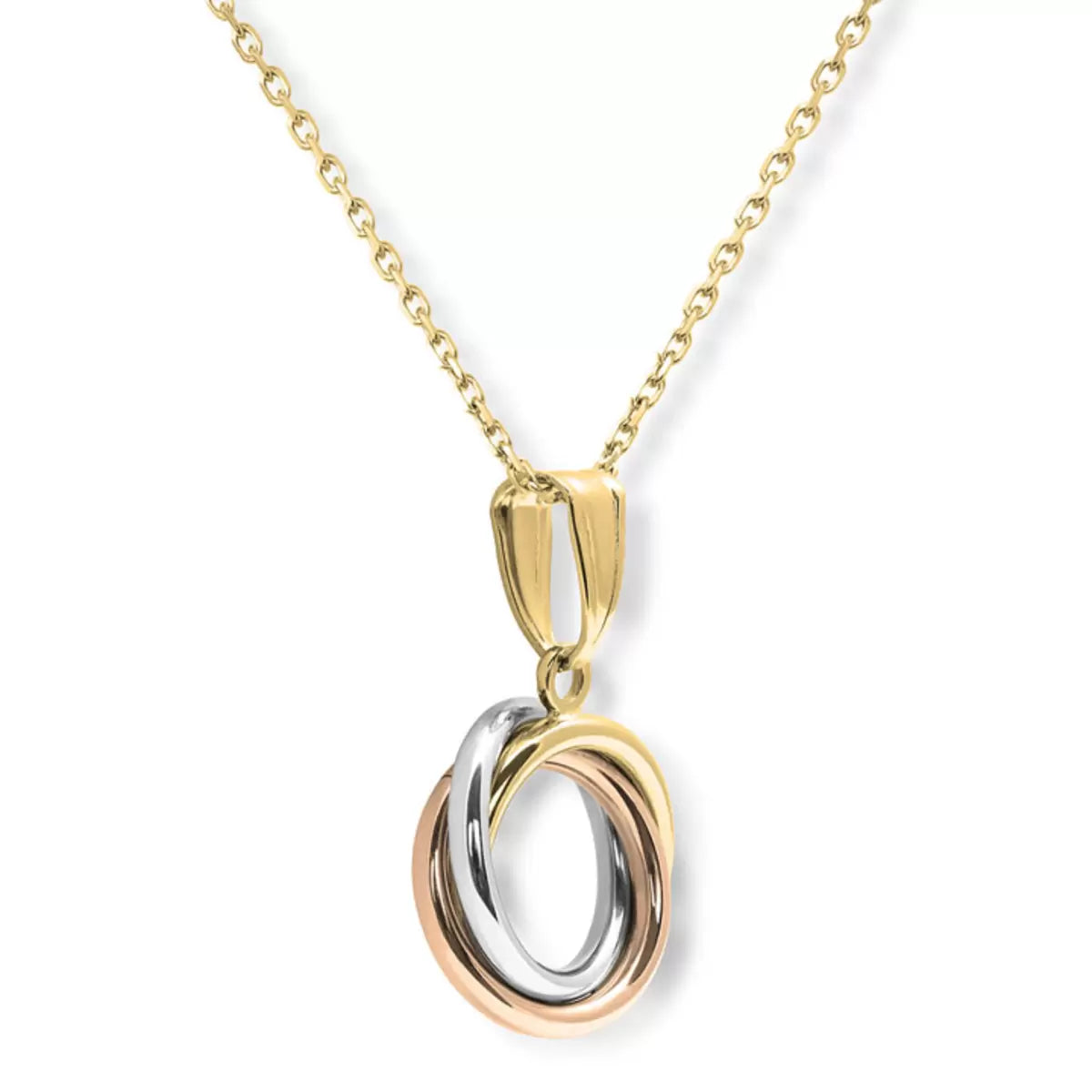 14ct Tri Colour Gold Knot Pendant