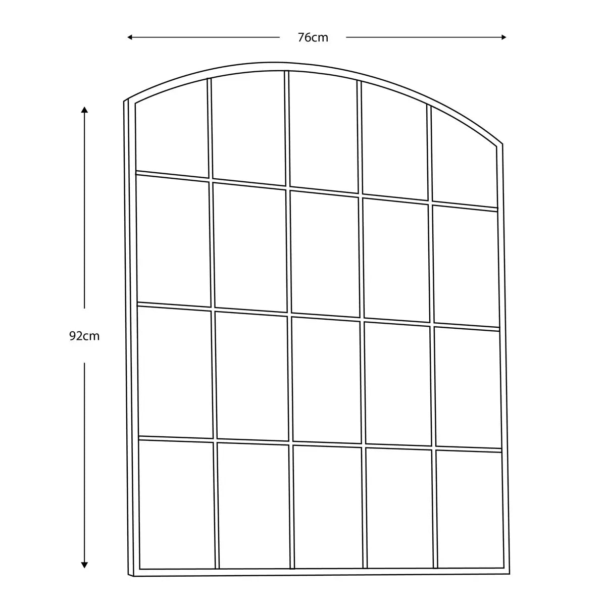 Gallery Rockford Window Mirror, 76 x 92cm