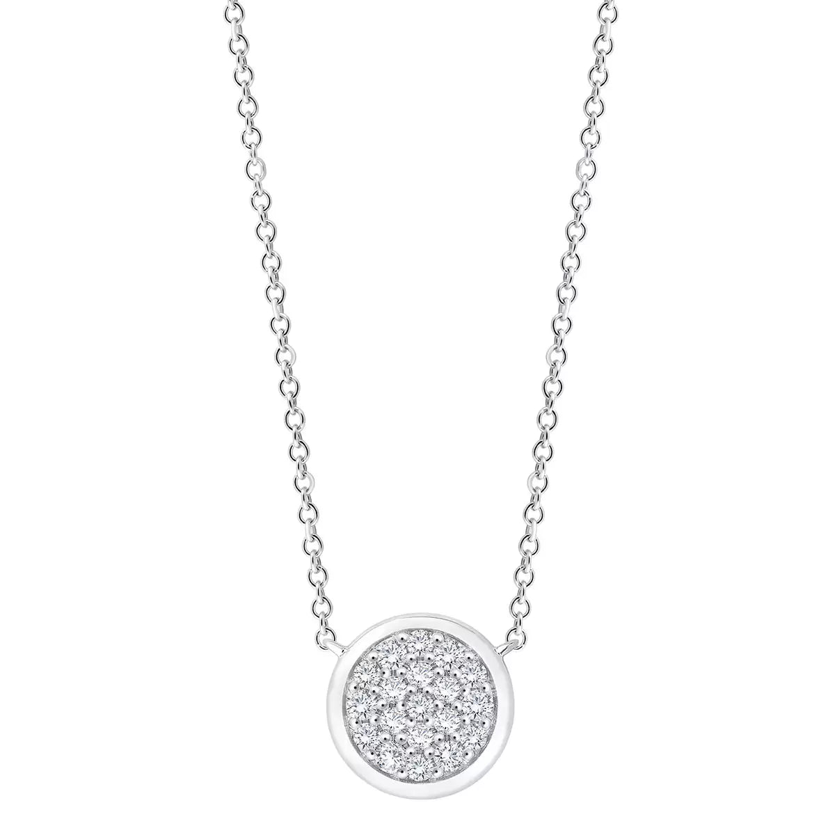 0.25ctw Round Brilliant Cut Diamond Pendant, 14ct White Gold