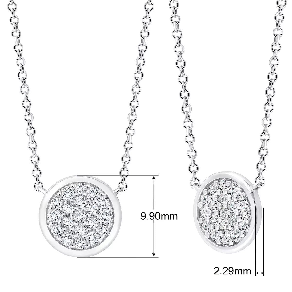 0.25ctw Round Brilliant Cut Diamond Pendant, 14ct White Gold