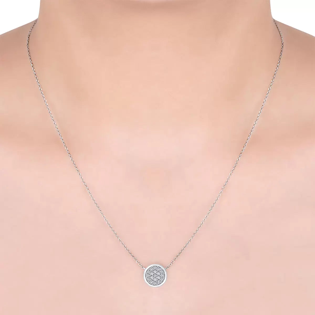 0.25ctw Round Brilliant Cut Diamond Pendant, 14ct White Gold